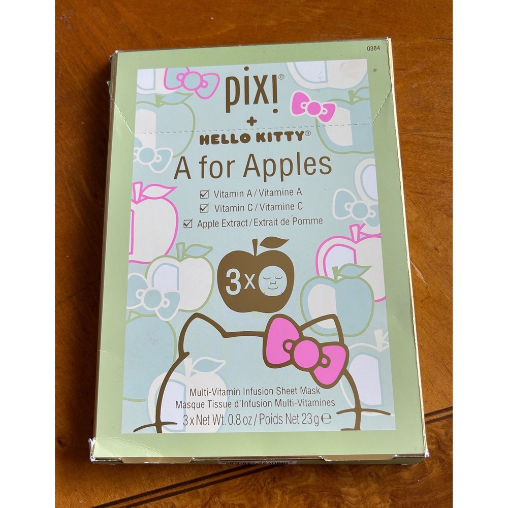 Pixi Hello Kitty A for Apples Multi-Vitamin Infusion Sheet Mask 3 Pack New 0384